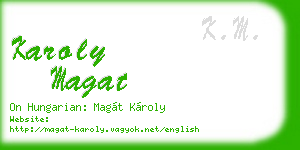 karoly magat business card